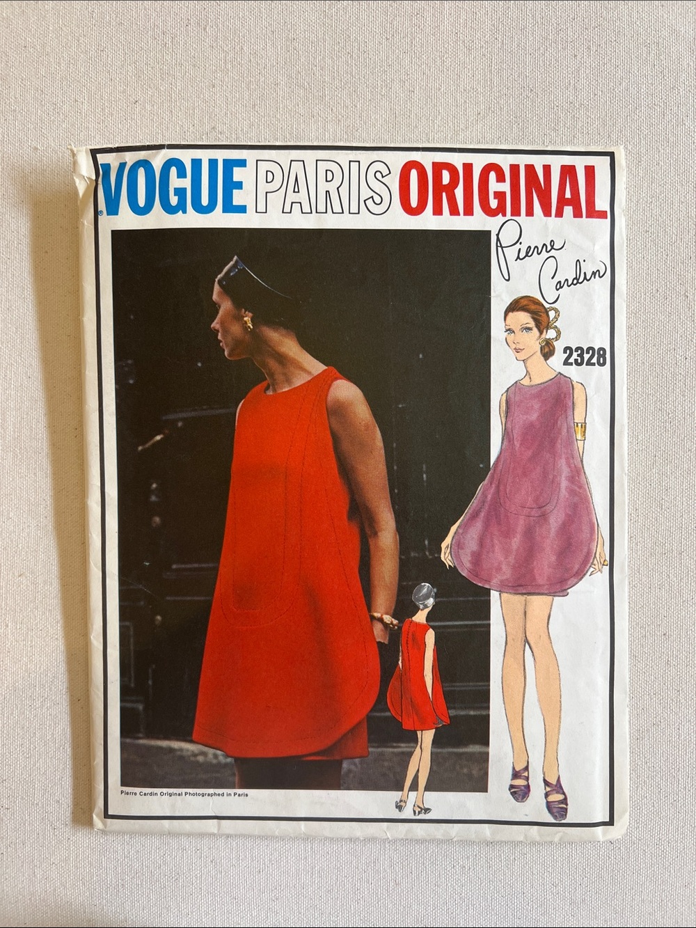 Pierre Cardin Vogue Paris Original Sewing Pattern